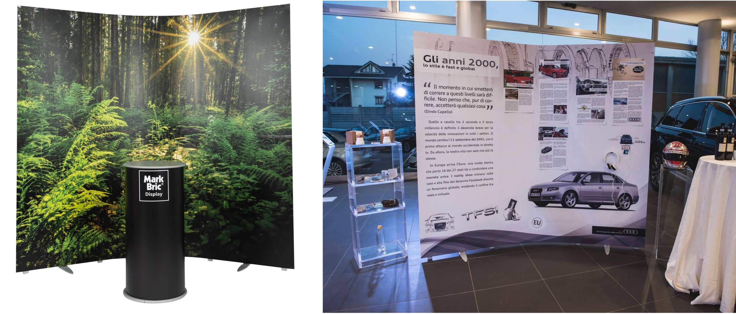 Two Ripple pictures - 3-Module forest & 3-module Audi showroom
